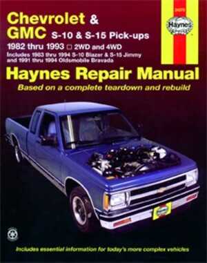 Haynes Reparationshandbok, Chevrolet S10 & S-15, Oldsmobile Hayne - 174880 - OE 24070