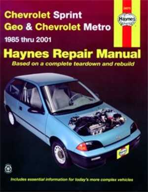 Haynes Reparationshandbok, Chevrolet Sprint & Geo Metro Haynes 24 - 174882 - OE 24075