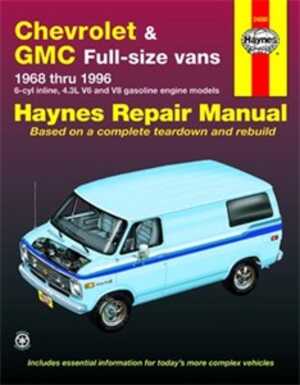 Haynes Reparationshandbok, Chevrolet Vans, Universal, 24080