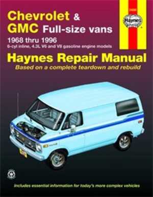 Haynes Reparationshandbok, Chevrolet Vans, Universal - 174883 - OE 24080