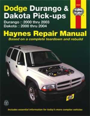 Haynes Reparationshandbok, Dodge Durango & Dakota Pick-ups, Universal - 174901 - OE 30022