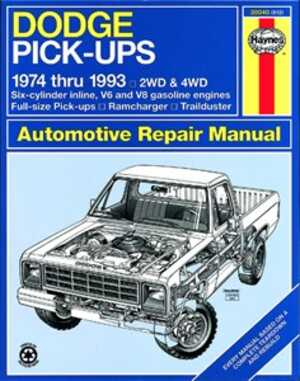 Haynes Reparationshandbok, Dodge Full-size Pick-up, Universal, 30040