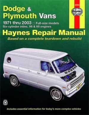 Haynes Reparationshandbok, Dodge & Plymouth Vans, Universal - 174915 - OE 30065