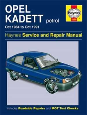 Haynes Reparationshandbok, Opel Kadett Petrol Haynes 3196 - 174923 - OE 3196