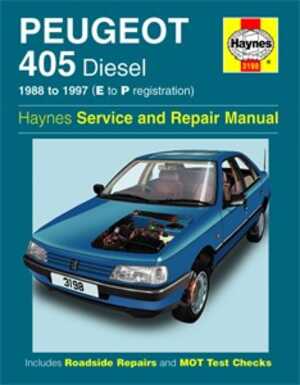Haynes Reparationshandbok, Peugeot 405 Diesel, Universal, 3198