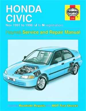 Haynes Reparationshandbok, Honda Civic, Universal Haynes 3199 - 174926 - OE 3199