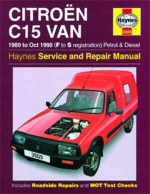 Haynes Reparationshandbok, Citroën C15 Van Petrol & Diesel, Universal, 3509