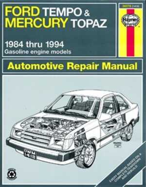 Haynes Reparationshandbok, Ford Tempo & Mercury Topaz, Universal - 174982 - OE 36078
