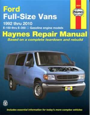 Haynes Reparationshandbok, Ford Full-size Vans, Universal - 174986 - OE 36094
