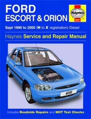 Haynes Reparationshandbok, Ford Escort & Orion Diesel, Universal, 4081