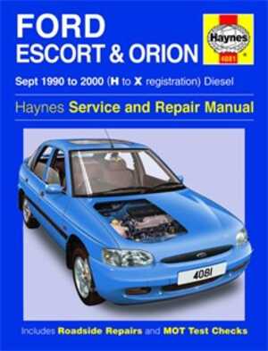 Haynes Reparationshandbok, Ford Escort & Orion Diesel, Universal - 175005 - OE 4081