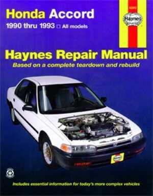 Haynes Reparationshandbok, Honda Accord, Universal - 175010 - OE 42012