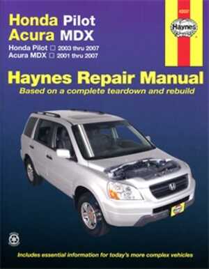 Haynes Reparationshandbok, Honda Pilot & Acura Mdx, Universal, 42037