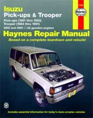 Haynes Reparationshandbok, Isuzu Trooper & Pick-ups, Universal - 175033 - OE 47020