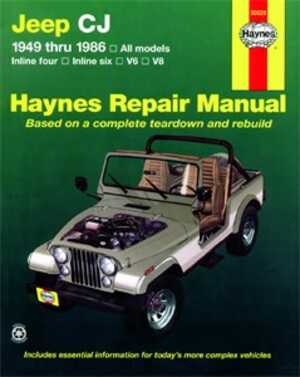 Haynes Reparationshandbok, Jeep Cj, Universal, 50020