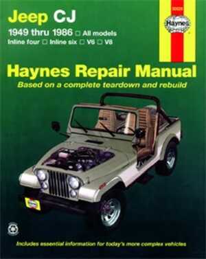 Haynes Reparationshandbok, Jeep Cj, Universal - 175047 - OE 50020