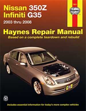 Haynes Reparationshandbok, Nissan 350z & Infiniti G35 Haynes 7201 - 175083 - OE 72011