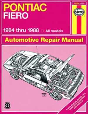 Haynes Reparationshandbok, Pontiac Fiero, Universal, 79008