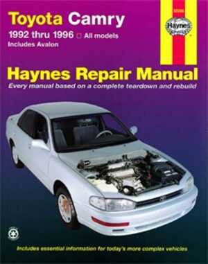Haynes Reparationshandbok, Toyota Camry & Avalon, Universal, 92006
