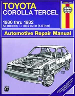 Haynes Reparationshandbok, Toyota Corolla Tercel, Universal, 92040