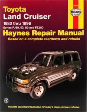 Haynes Reparationshandbok, Toyota Land Cruiser Fj60-80 Fzj80 - 175126 - OE 92056