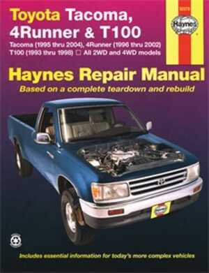 Haynes Reparationshandbok, Toyota Tacoma, 4runner & T100 Haynes 9 - 175130 - OE 92076