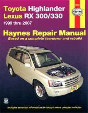 Haynes Reparationshandbok, Lexus Rx-300, Universal Haynes 92095 - 175138 - OE 92095