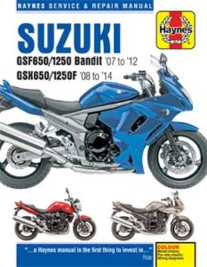 Haynes Reparationshandbok, Suzuki GSF & GSX 650/1250 Haynes SV479 - 1977004 - OE 4798, 9780857336392