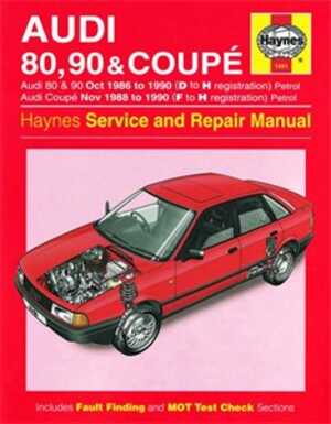 Haynes Reparationshandbok, Audi 80, 90 & Coupe Petrol, Universal, 1491