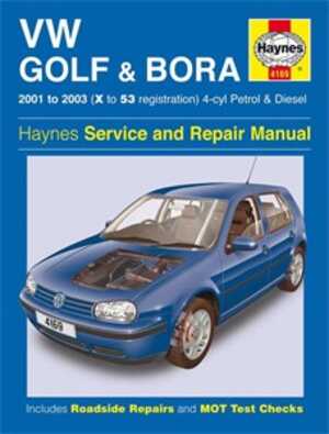 Haynes Reparationshandbok, Vw Golf & Bora 4-cyl - 20133 - OE 4169