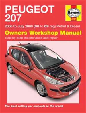 Haynes Reparationshandbok, Peugeot 207 Petrol & Diesel - 29619 - OE 4787