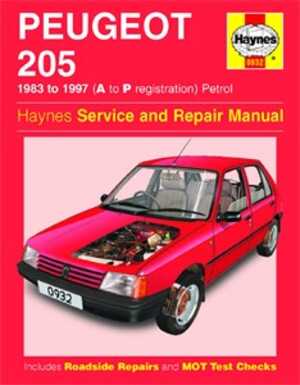 Haynes Reparationshandbok, Peugeot 205 Petrol, Universal - 29811 - OE 0932