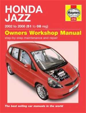 Haynes Reparationshandbok, Honda Jazz, Universal, 4735, 9781844257355