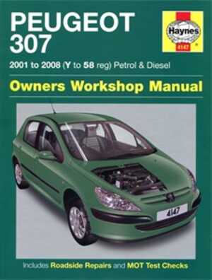 Haynes Reparationshandbok, Peugeot 307 Petrol & Diesel - 46995 - OE 4147, 9781844258000