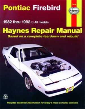 Haynes Reparationshandbok, Pontiac Firebird, Universal, 79019, 9781563920653