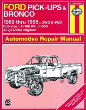 Haynes Reparationshandbok, Ford Pick-ups & Bronco, Universal, 36058, 9781563922138