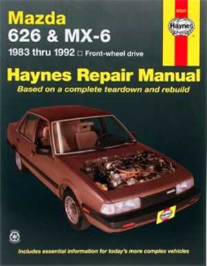 Haynes Reparationshandbok, Mazda 626 & Mx-6 (fwd), Universal - 47019 - OE 61041, 9781563923739