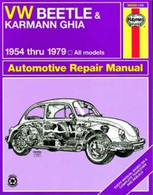 Haynes Reparationshandbok, Vw Beetle & Karmann Ghia, Universal - 47022 - OE 96008, 9781850107293