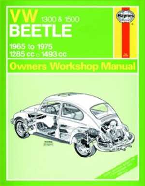 Haynes Reparationshandbok, Volkswagen Beetle 1300 och 1500, Universal - 47025 - OE 0039, 9780856964947