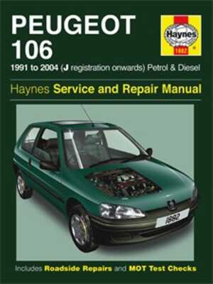 Haynes Reparationshandbok, Peugeot 106 Bensin & Diesel - 47028 - OE 1882, 9781844253616
