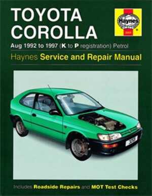 Haynes Reparationshandbok, Toyota Corolla Petrol, Universal, 3259, 9781859602591
