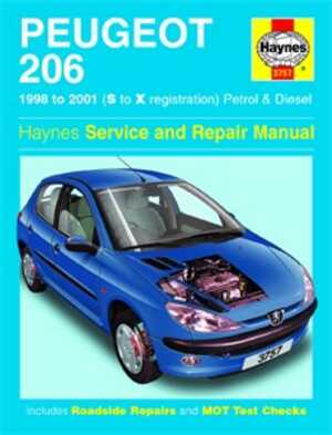 Haynes Reparationshandbok, Peugeot 206 Petrol & Diesel - 47064 - OE 3757, 9781859607572