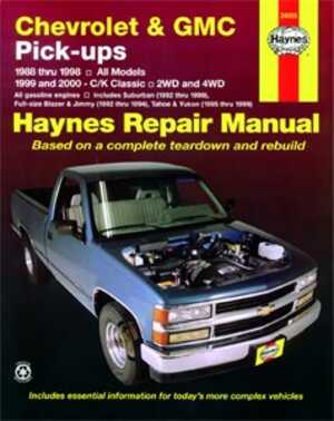 Haynes Reparationshandbok, Chevrolet & Gmc Pick-ups, 2wd 4wd, Universal - 47081 - OE 24065, 9781563924262