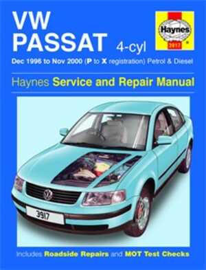 Haynes Reparationshandbok, Vw Passat 4-cyl Petrol & Diesel, Universal - 47082 - OE 3917, 9781859609170
