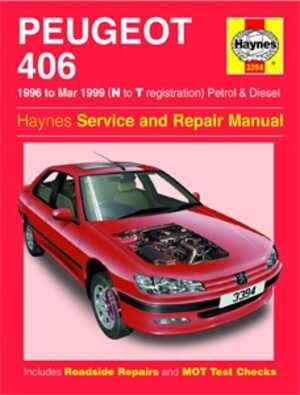 Haynes Reparationshandbok, Peugeot 406 Petrol & Diesel, Universal - 47083 - OE 3394, 9781859609835