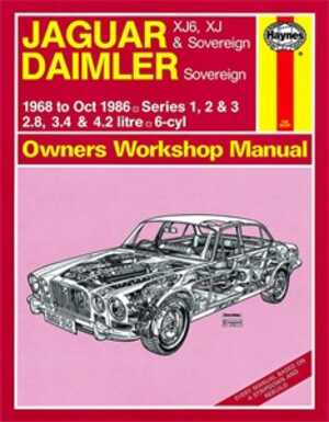 Haynes Reparationshandbok, Jaguar Xj6, Xj & Sovereign, Universal - 47092 - OE 0242, 9781850101789