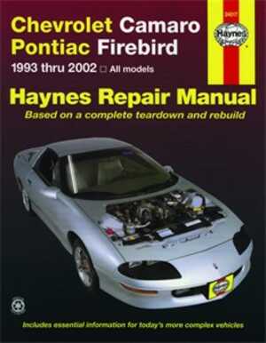 Haynes Reparationshandbok, Chevrolet Camaro Pontiac Firebird, Universal - 47095 - OE 24017, 9781563925566