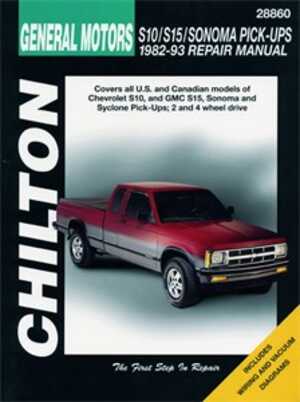Haynes Reparationshandbok, Chevrolet S10/s15/sonoma Pick-ups Hayn - 67268 - OE C28860