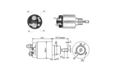 Magnetswitch, startmotor