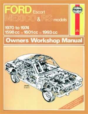 Reparationshandbok, Ford Escort Mk I Rs 1600, Rs 2000 Haynes Hayn - 174765 - OE 0139